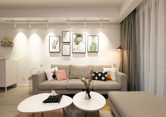  108 square decoration of Xiaoshan Jiangnan International City apartment in Nordic style