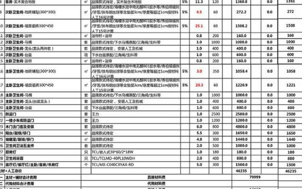 装修报价单